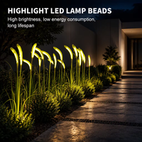 Lampe de jardin LED extérieure à brancher, en forme de Setaria, à lumière chaude, en PVC, à alimentation CC, à haute luminosité, à économie d'énergie, avec indice de protection IP65