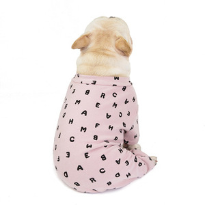 Offre Spéciale <span class=keywords><strong>Bouledogue</strong></span> Français Velours Pyjamas Chaud Doux Lettre Imprimé Chiot Chien Vêtements Pet Vêtements Salopette Coton Chien Pyjamas - Product Image 6
