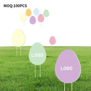 New Arrival Christmas <b>Easter</b> <b>Egg</b> Bow Outdoor Home Green Garden Decor Stakes Stake - Product Image 4
