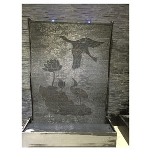 Fuente de <span class=keywords><strong>Pared</strong></span> con Logotipo Grabado para Diseño Interior o Exterior con Iluminación de Logotipo <span class=keywords><strong>en</strong></span> la Parte Posterior de la Cascada <span class=keywords><strong>en</strong></span> la <span class=keywords><strong>Pared</strong></span> - Product Image 2