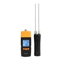 Layar LCD Digital kelembaban Tester higrometer kayu lembab kelembaban Meter dengan 2 pin panjang perapian set aksesoris