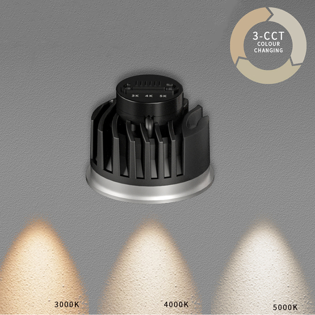 3000K-4000K-5000K 3-color Led Module Light Mr16 Tri Cct Led Dimmable Downlight Reflector Version