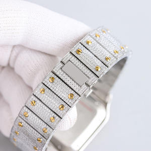 Liquidation Vente Hip Hop Iced Out Montre <span class=keywords><strong>Luxe</strong></span> Top Moissanite Verre Saphir Montre Mécanique pour Hommes - Product Image 6