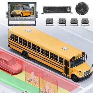 Sistema di Telecamere di Sicurezza per Scuolabus con Rilevamento Punti Ciechi AI Gestione Flotta 4G GPS Visualizzazione in Tempo Reale 4CH per Trasporto Studenti - Product Image 1
