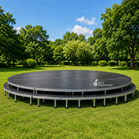 Plateforme extérieure antidérapante en aluminium de 7,3 m (24 pi) avec verrouillage par came LED, personnalisable TUV, pour scène ronde facile à installer