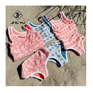 OEM Children Swimwear Hawaii Custom Printed Swimwear Fabric Swimwear Beachwear Children Shorts Girls - Product Image 1