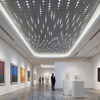 Plafond en métal expansé de luxe en aluminium, design personnalisé, avec caractéristiques ignifuges et imperméables, garantie 5 ans pour l'entrée d'un hôtel