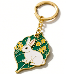 Portachiavi Coniglietto Luna Rosa Cartoonesco, Ciondolo per Borsa Regalo Festivo per Capodanno - Product Image 2