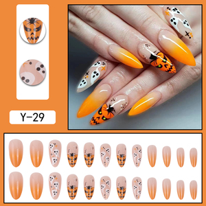 Alta calidad 3D lindo almendra ABS <span class=keywords><strong>uñas</strong></span> <span class=keywords><strong>postizas</strong></span> 24 Uds Halloween Prensa en manicura <span class=keywords><strong>para</strong></span> <span class=keywords><strong>niñas</strong></span> fábrica venta al por mayor <span class=keywords><strong>pegamento</strong></span> <span class=keywords><strong>para</strong></span> <span class=keywords><strong>uñas</strong></span> - Product Image 4