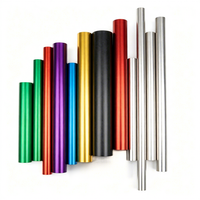 Tube carré rond en fibre de carbone couleur métallique, léger, pour équipement photographique, modélisme RC, modification DIY