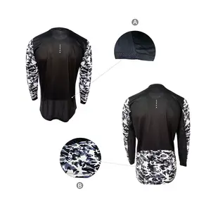 Sublimated Racing Jersey MX Motorcycle Breathable Long Sleeve Offroad Motocross Jersey Custom Printing