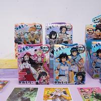 Nouveau style, sac cadeau de papeterie démoniaque mignonne de dessin animé, boîte mystère, carnet créatif, badges, stylos, ensemble de papeterie pour étudiants, vente en gros