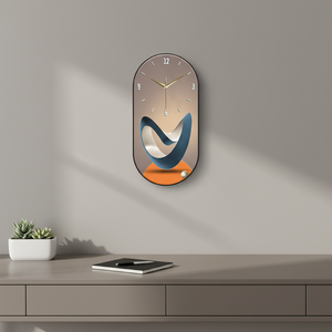 Elegante orologio ovale dipinto-artistico orologio artistico <span class=keywords><strong>da</strong></span> <span class=keywords><strong>parete</strong></span> per soggiorno - Product Image 1