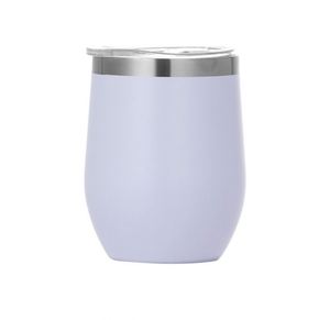 304 Food Safe Stainless Steel Interior Egg Tumbler <b>Cup</b> <b>Reusable</b> Eco Friendly <b>Cup</b> for Wine Coffee Tea ASM09 - Product Image 1
