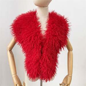 Fluffy Luxury Faux Fur Halter Vest Mujeres Deep V-Neck Backless Chaquetas sin mangas Top Winter <span class=keywords><strong>Wamr</strong></span> Outerwear Coat - Product Image 5