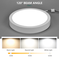 Nouvelle Arrivée Bonne Qualité DOB Down Light Rond En Plastique 16w 22w Panneau Led Monté En Surface