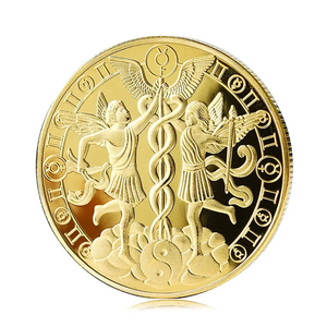 เหรียญชุบทองสัญลักษณ์จักรราศีสิบสอง3D ลายนูนโลหะแบบกำหนดเอง - Product Image 2