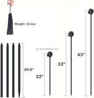 GREATYYT Monopode Magnétique Support de Téléphone Golf Hauteur Réglable Voyage 1/4 "Vis Spike Stake Mount pour GoPro Caméras Camping Light