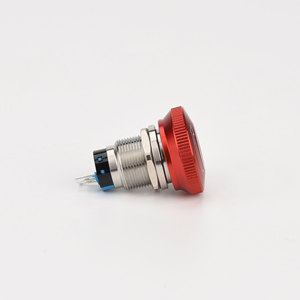 Interrupteur à bouton-poussoir en métal, verrouillable, 22 mm, bouton d'arrêt d'urgence rouge en forme de champignon - Product Image 1