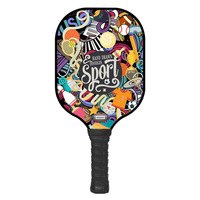 Kit de raquettes de pickleball personnalisées OEM colorées, design graphique rose et bleu, poignée absorbante, pour les sports de plein air