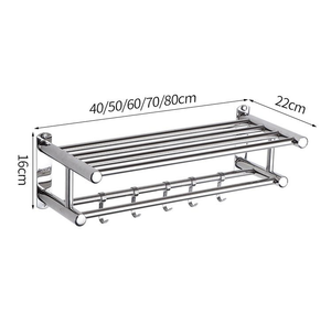 <span class=keywords><strong>Portasciugamani</strong></span> da bagno mensola a parete in acciaio inossidabile <span class=keywords><strong>portasciugamani</strong></span> doppi - Product Image 3