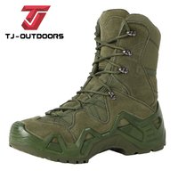 Chaussures de randonnée pour hommes, bottes tactiques imperméables, dessus en daim, semelle extérieure en caoutchouc, doublure en maille respirante, semelle intérieure confortable en EVA