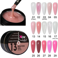 XGM ongles couleurs solide constructeur ongles Gel 30g clair acrylique Extension solide constructeur Gel ongles renforcer Gel Art manucure