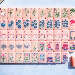 Prix d'usine – Ensemble de Mahjong américain vintage personnalisé, 1 couche, en acrylique de luxe, marque TOGYE, pour collectionneurs, cadeaux haut de gamme, ROSE - Product Image 5