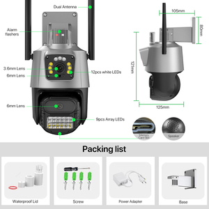Factory Direct Color Night Vision Wireless CCTV <b>Camera</b> Dual Lens Outdoor Security <b>Camera</b> V380 PTZ <b>Camera</b> for Shop Security P11 B - Product Image 6
