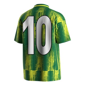 Maillot de football brodé avec col polo à patte en V et tissu respirant thermorégulateur pour les matchs et les événements pour supporters - Product Image 3