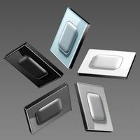 Panneau de commutation en verre cristal trempé AC 110V ~ 250V carré 16A contrôleur de puissance 1 gang 2 voies bouton poussoir interrupteur de lampe murale