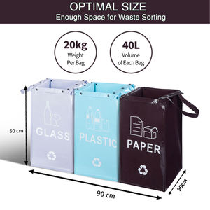 صندوق قمامة محمول قابل لإعادة الاستخدام قابل للطي 30l 40l 120l من <span class=keywords><strong>PP</strong></span> مخصص لتخزين القمامة المعاد تدويرها - Product Image 6