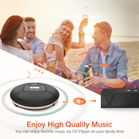 Lecteur CD/DVD/VCD portable avec écran LCD et émetteur FM Batterie rechargeable et bouton tactile