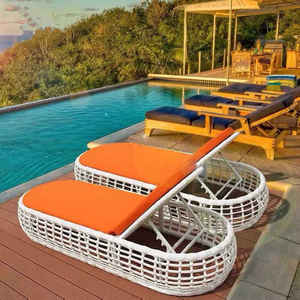 Chaise longue en rotin <span class=keywords><strong>de</strong></span> lit d'alliage d'<span class=keywords><strong>aluminium</strong></span> <span class=keywords><strong>de</strong></span> conception moderne pour l'extérieur chaise <span class=keywords><strong>de</strong></span> plage <span class=keywords><strong>de</strong></span> source chaude <span class=keywords><strong>de</strong></span> <span class=keywords><strong>bain</strong></span> et <span class=keywords><strong>de</strong></span> piscine d'hôtels villas - Product Image 4