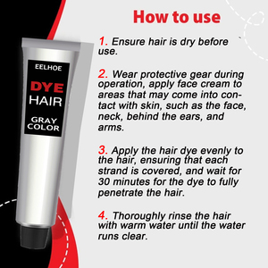 EELHOE Crema <span class=keywords><strong>de</strong></span> <span class=keywords><strong>Tinte</strong></span> Temporal para <span class=keywords><strong>Cabello</strong></span> Gris, Crema <span class=keywords><strong>de</strong></span> Coloración Capilar Moderna, Fácil <span class=keywords><strong>de</strong></span> Aplicar, Duradera, Suave, No Daña el <span class=keywords><strong>Cabello</strong></span>, Para Todo Tipo <span class=keywords><strong>de</strong></span> <span class=keywords><strong>Cabello</strong></span> - Product Image 5