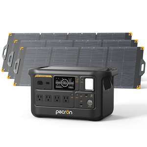 Station d'alimentation portable USA Stock Pecron F1000LFP 1500W 1004Wh MPPT avec <span class=keywords><strong>panneau</strong></span> <span class=keywords><strong>solaire</strong></span> pliable pour voiture, <span class=keywords><strong>camping</strong></span> en plein air et situations d'urgence - Product Image 1