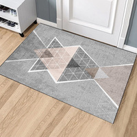 Tapis de sol antidérapant en polyester, écologique, à motif animalier de dessin animé, lavable à la main, d'épaisseur moyenne, tapis de porte, tapis d'entrée, tapis de salle de bain