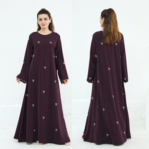 Loriya Bows Embroidery Modest <strong>Abaya</strong> 2025 Singapore Malaysia <strong>Style</strong> Closed <strong>Abaya</strong> Muslim Women Dress with Front Zipper Kaftan Dress - Product Image 6