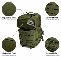 Sac à dos tactique unisexe 50L avec cadre interne, imperméable, en Oxford, camouflage, pour la randonnée et les voyages en plein air