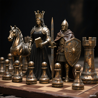 Pièce d'échecs internationale personnalisée OEM Votre conception Figure King Queen Silicone ABS FRP Bois Métal Jouet spécial