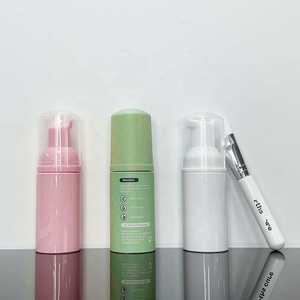 Custom <b>Empty</b> 100ml 120ml 150ml 200ml Cosmetic Packaging Matte Green Pink PET <b>Plastic</b> Foam Dispenser Pump Soap Cleanser <b>Bottle</b> - Product Image 2