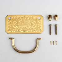 Poignées de meuble en laiton massif, poignées carrées pour hôtel, cuisine, armoire, tiroir, porte, boutons traditionnels en métal moulé, quincaillerie de tirage