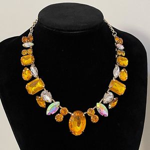 אישיות מוגזם צבעוני קריסטל אופנה קריסטל שרשרת קולר זוהרת זוהרת זוהרת נשים יוקרה - Product Image 4