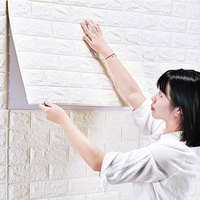 Longtime LT Nouvelle Collection 70*70 CM Autocollant Mural en Mousse Auto-Adhésif Série Brique Design Brique pour Décoration Intérieure