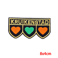 Patchs brodés thermocollants et à coudre Vert Orange Rouge Kruikenstad Carnaval 1111 Bow XOXO VIP Ticket pour vêtements et vestes