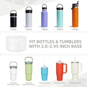 Housse de protection en silicone personnalisée avec logo pour bouteille d'eau sportive, compatible avec les bouteilles en acier inoxydable de 12 à 24 oz - Product Image 5