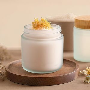 Pot cosmétique avec couvercle en bois, forme cylindrique, pour le stockage des soins de la peau, paquet de 12 - Product Image 3
