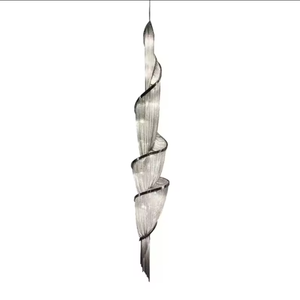 nordic italian design tassel aluminum silver chain <b>Chandeliers</b> Pendant Lights for <b>living</b> <b>room</b> - Product Image 5