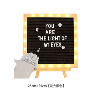 قابلة للتخصيص تضيء لوحة حروف من اللباد مع أضواء ليد قابلة للتغيير حامل لوحة رسائل لهدايا أعياد الميلاد حفلات ديكور المنزل - Product Image 6