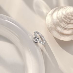 Dylam Delicate Design 925 Sterling Silver Non Tarnish Round <b>Croissant</b> Eternity Band 2ct 5A Cubic Zirconia Women Wedding <b>Rings</b> - Product Image 3